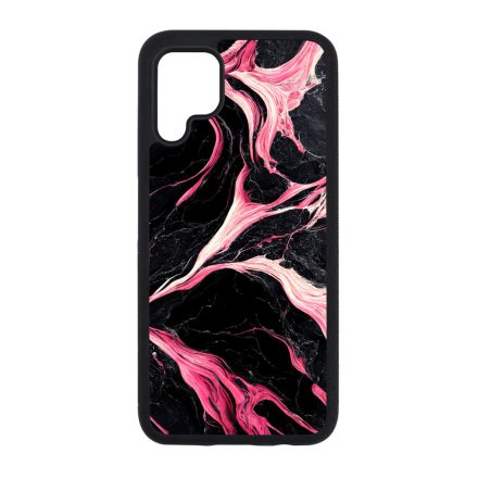 Gyönyörű fekete-pink márvány mintás Huawei szilikon tok