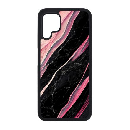 Luxury fekete-pink márvány mintás Huawei szilikon tok