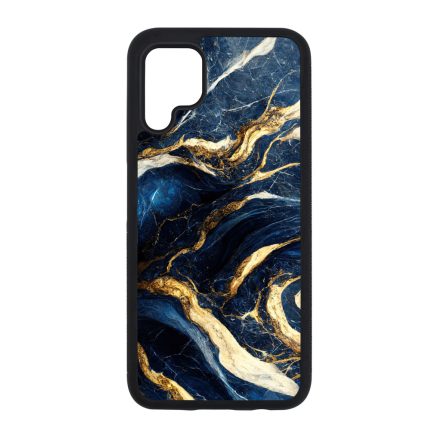 Gyönyörű kék és arany márvány mintás Huawei szilikon tok
