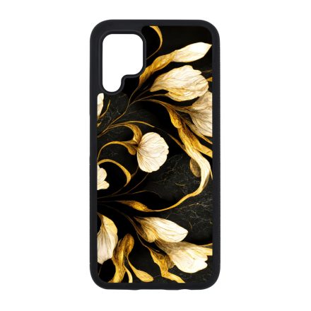 Fekete-arany kála szatén hatású Art Huawei szilikon tok