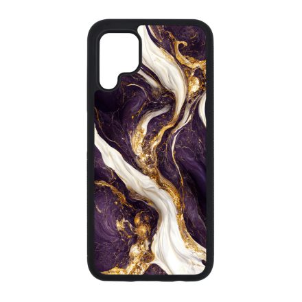 Szépséges lila-fehér és arany márvány mintás  Huawei szilikon tok