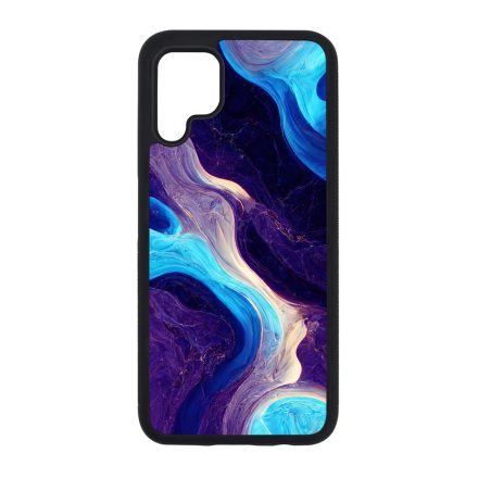 A kék és lila árnyalatai márvány mintás Huawei szilikon tok