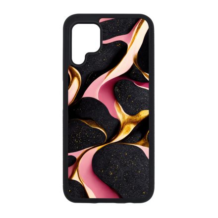 Fekete-Lila és arany mintás Art Huawei szilikon tok