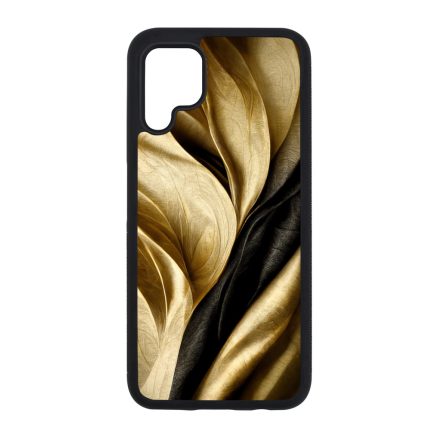 Fekete-arany mintás szatén hatású Art Huawei szilikon tok