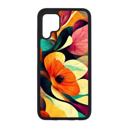 Absztrakt színes virágok Art Huawei szilikon tok