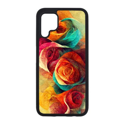 Absztrakt színes rózsák Art Huawei szilikon tok