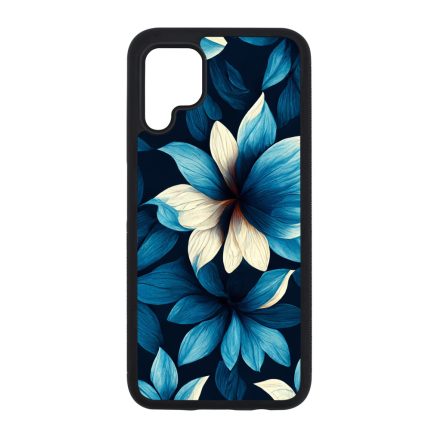 Szépséges kék virágos Art Huawei szilikon tok