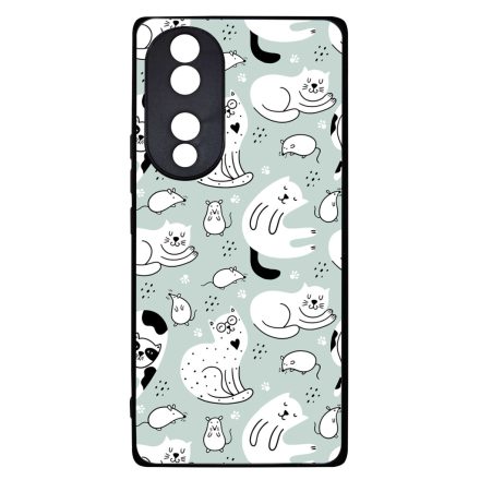 Tündéri macska-egér mintás Honor 70 tok
