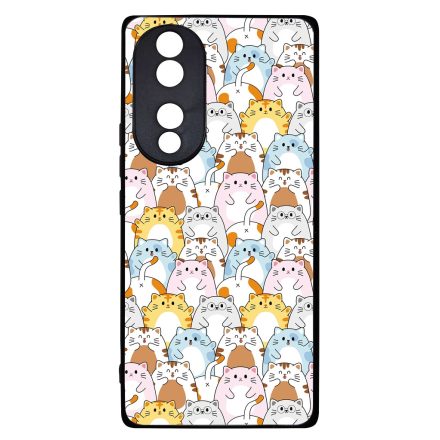 Tündéri Kawaii cica mintás Honor 70 tok