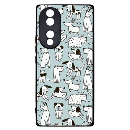 Türkiz aranyos rajzolt kutya mintás Honor 70 tok