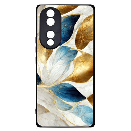 Csodaszép fehér-arany leveles márvány mintás Honor 70 tok