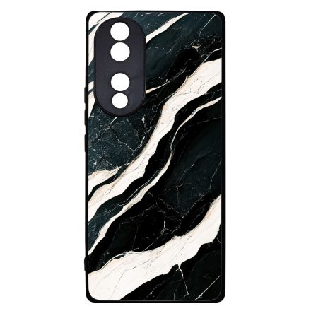 Trendi fekete-fehér márvány mintás Honor 70 tok