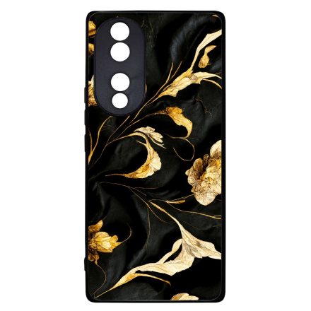 Szatén fekete-arany virág mintás Art Honor 70 tok