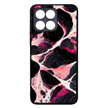 Különleges fekete-fehér és pink márvány mintás Honor 70 Lite tok