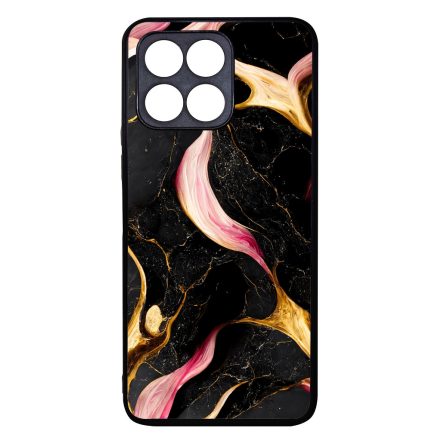 Különleges fekete-pink és arany márvány mintás Honor 70 Lite tok