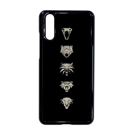 Witcher Schools wolf fehér farkas Huawei P20 tok