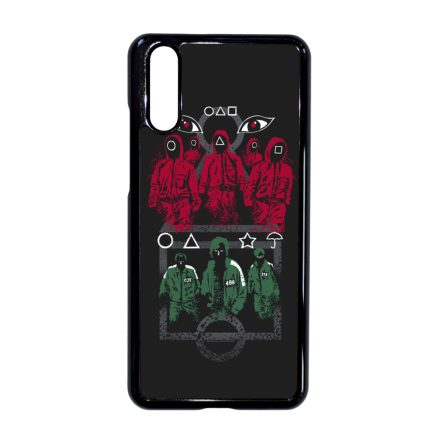 Squid Game fegyorok es a jatekosok Huawei P20 tok