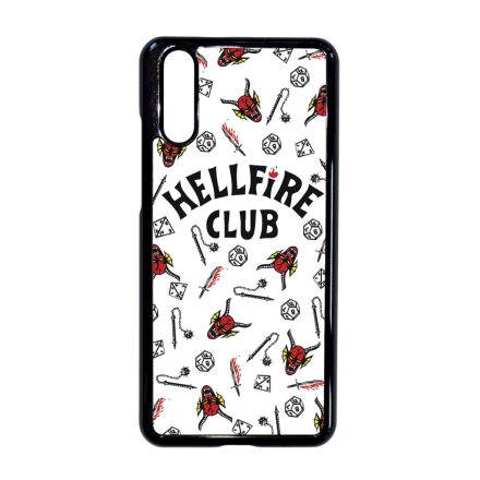 Hellfire Club - Fehér Mintás - Stranger Things Huawei P20 tok