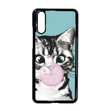 Bubble Cat - cica mintás Huawei P20 tok