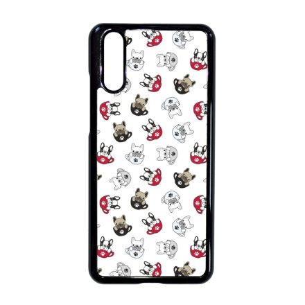 Cuki kávé és kutya mintás Huawei P20 tok