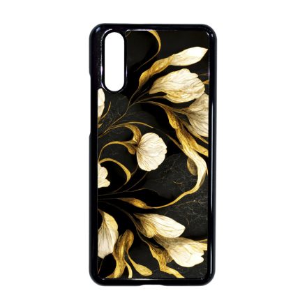 Fekete-arany kála szatén hatású Art Huawei P20 tok
