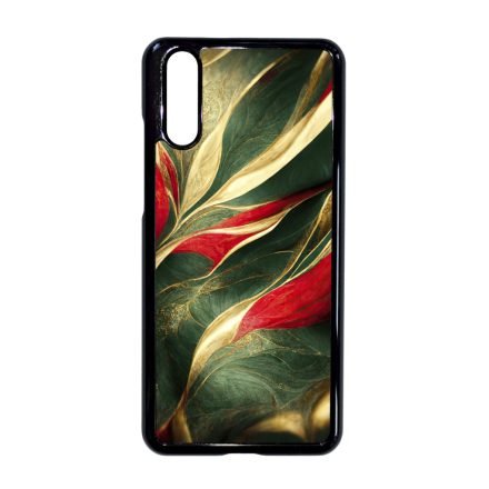 Magyaros piros-zöld márvány mintás Huawei P20 tok