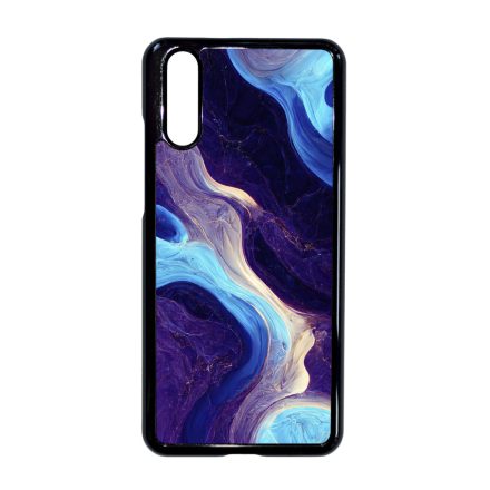 A kék és lila árnyalatai márvány mintás Huawei P20 tok