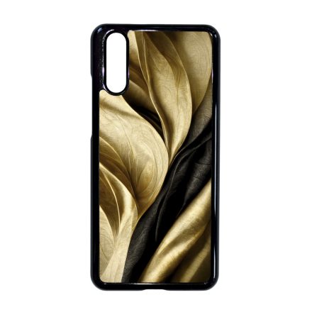 Fekete-arany mintás szatén hatású Art Huawei P20 tok