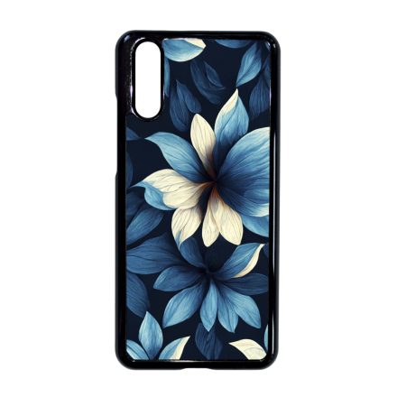 Szépséges kék virágos Art Huawei P20 tok