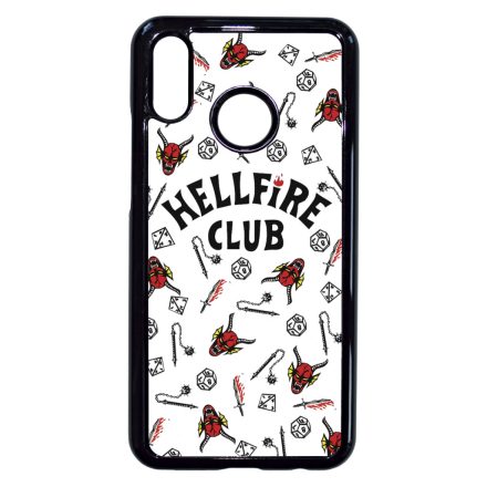 Hellfire Club - Fehér Mintás - Stranger Things Huawei P20 Lite tok