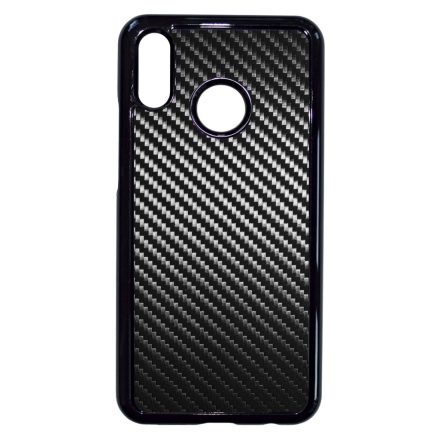 Ezüst karbon fiber mintás Huawei P20 Lite tok