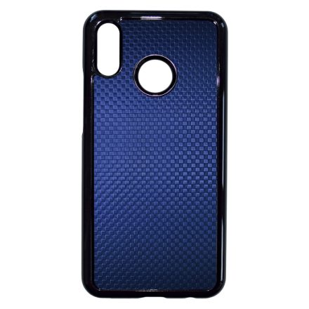 Gyönyörű kék karbon fiber mintás Huawei P20 Lite tok