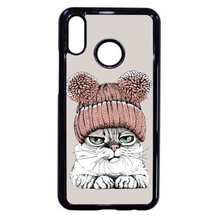Cuki sapkás cica Huawei P20 Lite tok