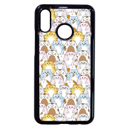 Tündéri Kawaii cica mintás Huawei P20 Lite tok