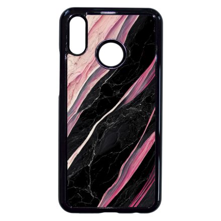 Luxury fekete-pink márvány mintás Huawei P20 Lite tok