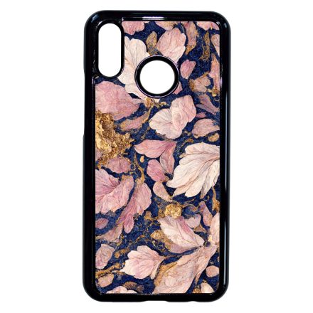Gyönyörű rózsaszín aranyos virág Art Huawei P20 Lite tok