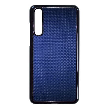 Gyönyörű kék karbon fiber mintás Huawei P20 Pro tok