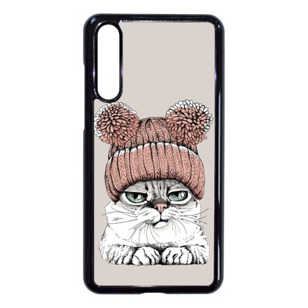 Cuki sapkás cica Huawei P20 Pro tok