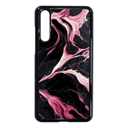 Gyönyörű fekete-pink márvány mintás Huawei P20 Pro tok