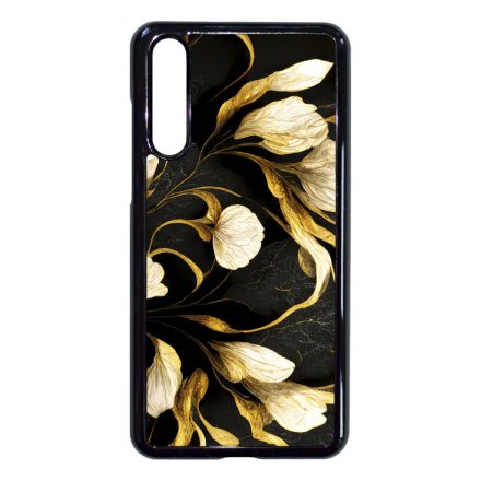 Fekete-arany kála szatén hatású Art Huawei P20 Pro tok