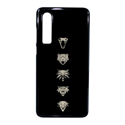 Witcher Schools wolf fehér farkas Huawei P30 tok