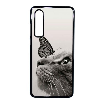 Cica és Pillangó - macskás Huawei P30 tok