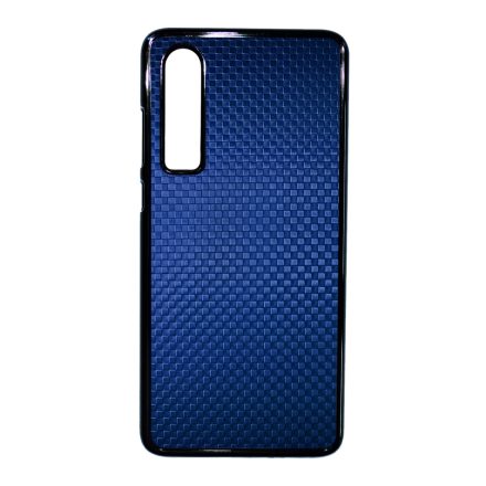 Gyönyörű kék karbon fiber mintás Huawei P30 tok