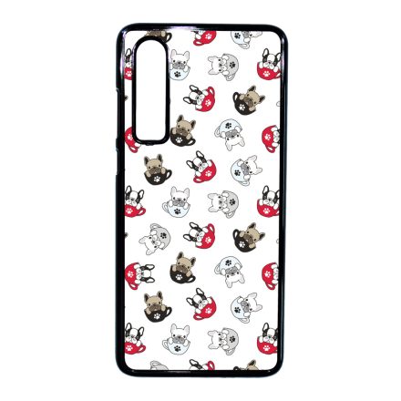 Cuki kávé és kutya mintás Huawei P30 tok