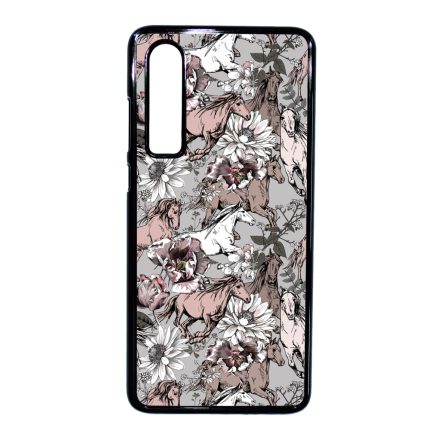 Csodaszép szürke vintage lovas mintás Huawei P30 tok