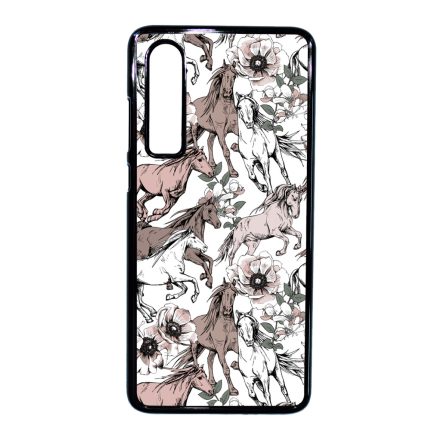 Gyönyörű vintage lovas mintás Huawei P30 tok