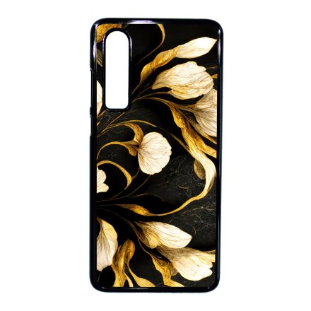 Fekete-arany kála szatén hatású Art Huawei P30 tok