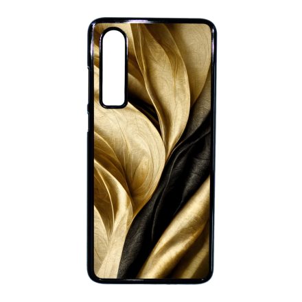 Fekete-arany mintás szatén hatású Art Huawei P30 tok