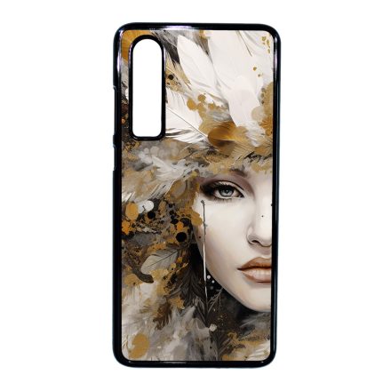 Szépséges aranyló nő Art Huawei P30 tok