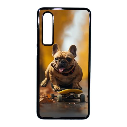 Francia bulldog gördeszkán Huawei P30 tok